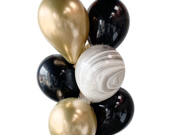 Black and Gold Balloons | Gold Black WhiteShower Decor | Gold and White Balloons | Gold Wedding Decor | Black Gold Bridal Shower Decor