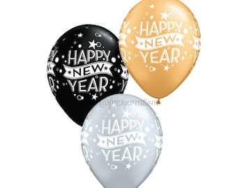 2022 Happy New Years Balloons Latex | 2022 Balloons | New Year Latex Balloons | New Year Balloon | New Years Eve Party Decor | NYE BALLOONS