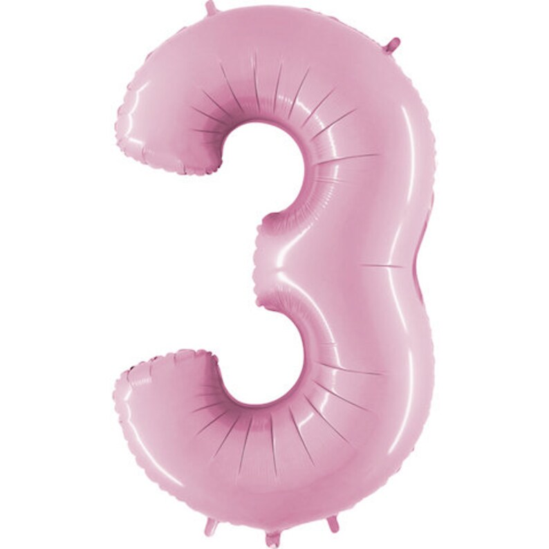 Light Pink NUMBER Balloons Jumbo Balloons 40 Etsy