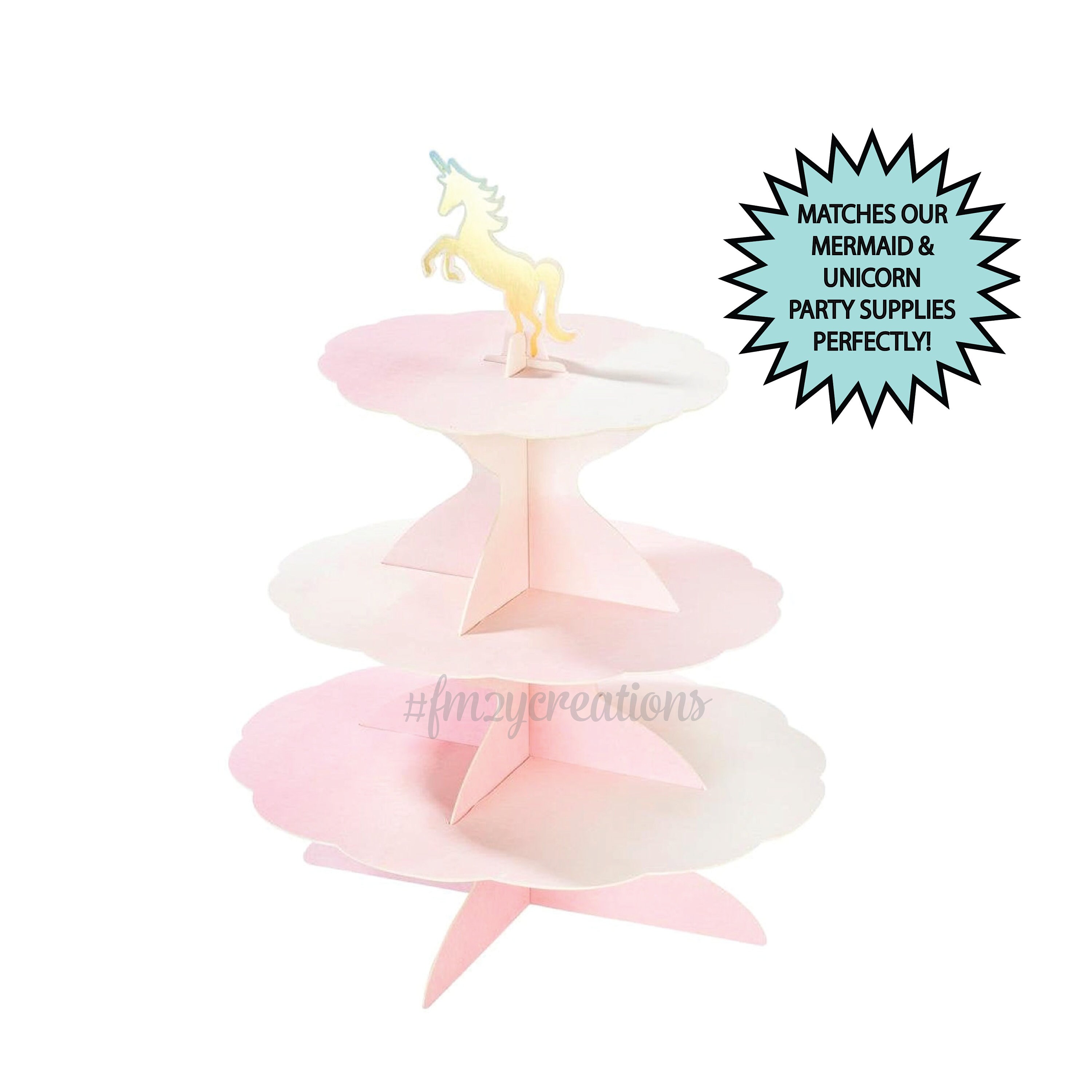 Cupcake Stand Unicorn Party Unicorn Birthday Cupcake Etsy