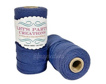 Solid NAVY BLUE Bakers Twine | Navy Divine Twine | Navy Bakers Twine (240 yards) | Blue Twine | Blue Yarn | Blue Cotton Twine | Blue Cord