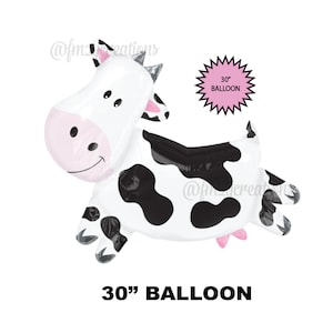 COW Balloon | Farm Party | Barnyard Birthday | Animal Balloons | Cow Party | Farm Birthday | COW PRINT | Farm Party Decor | Baby Shower