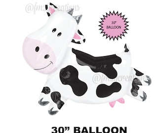 KUH Ballon | Party auf dem Bauernhof | Bauernhof-Geburtstag | Tier Luftballons | Kuh-Party | Bauernhof Geburtstag | KUH DRUCK | Bauernhof Party Dekor | Babyparty