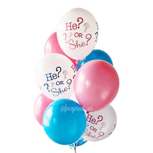 GLOBOS DE REVELACIÓN DE GÉNERO / Fiesta de Revelación de Género / Es una Niña / Es un Niño / Revelación de Bebé Rosa o Azul / Globo de Género / Ideas de Revelación de Género