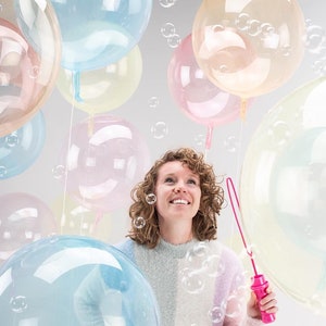 Crystal Clear Balloons | Sphere Crystal Clearz Balloons | 18 inch Round Balloon | Transparent Balloons | Pastel Balloon | Bubble Balloon