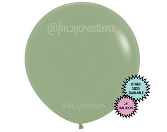 JUMBO Eucalyptus Balloons | 24" SAGE Green Balloons | LARGE Sage Balloon | Boho Sage Bridal Shower | Green Baby Shower | Sage Wedding Decor