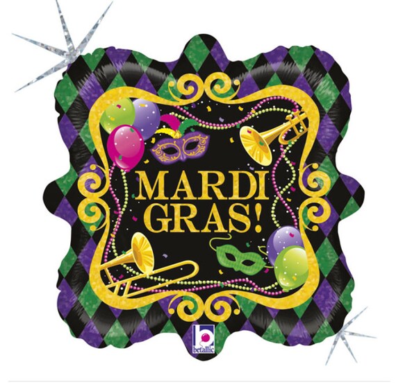 Mardi Gras Balloon | MARDI GRAS Mask Balloons | Birthday Party Mardi Gras DECOR Fat Tuesday Bachelorette Party Laissez Les Bon Temps Rouler Il_570xn