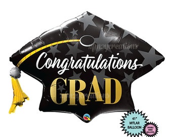 GRADUATION Cap BALLOONS | 2022 Graduation Balloons | Grad Balloon Bouquet | College Grad Party | High School Graduation Party Decor | GR5