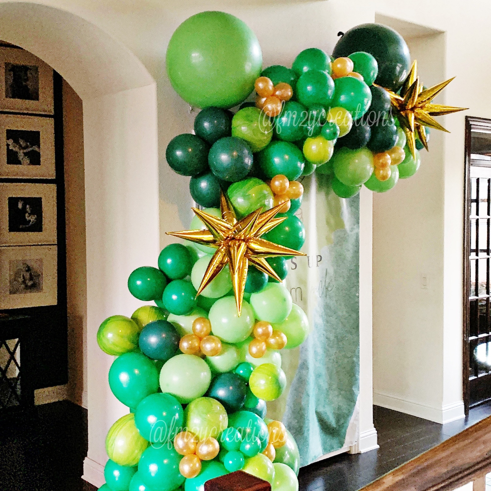 GREEN Balloon Garland Green and Gold Balloon Garland Arch Kit Etsy