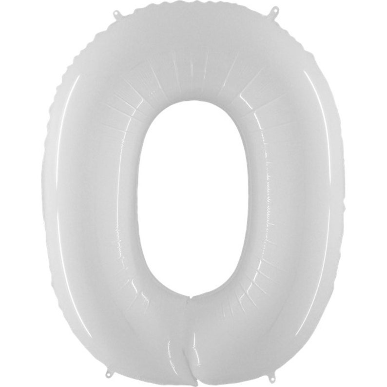 White NUMBER Balloon White Foil Number 1 Balloons White 40 Balloons Jumbo Birthday Balloon NUMBER ONE White Balloons First Birthday NUMBER 0