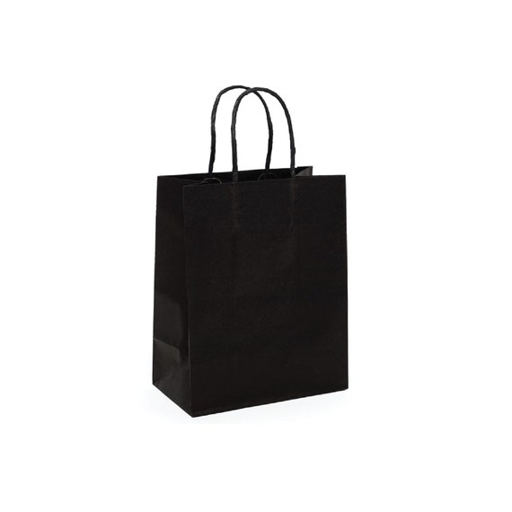 BLACK Gift Bag BLACK Wedding Gift Bag with Handle Black Wedding