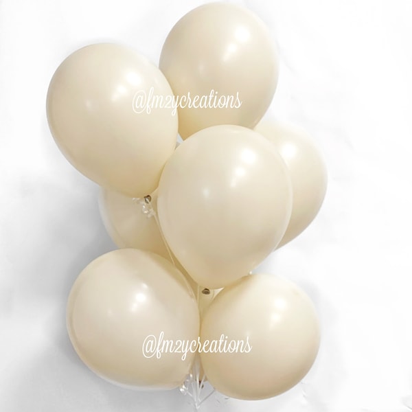 WHITE SAND Balloons | Ivory Balloons | White Sand | Cream Balloons | Beige Bridal Shower | Neutral Baby Shower | Beige Wedding Decor