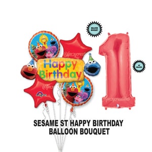Sesame Street Birthday Party | Sesame Street Balloons | Big Bird Birthday Balloons Elmo PARTY Decor | 1st Birthday Party | Elmo Birthday