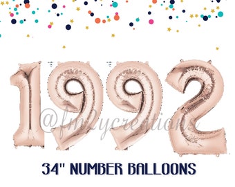 30th Birthday Party Balloons | 1992 Balloon Banner | ROSE GOLD Balloons | 30th Birthday for Her | Dirty Thirty | Rose GOLD Balloon Banner