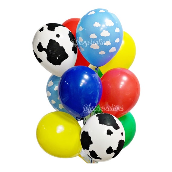 TOY STORY Party | Toy Birthday Party Decor | Cow Print Balloons | Farm Birthday Party | Farm House Party Decor | Baby Shower | Cloud Balloon Il_570xn