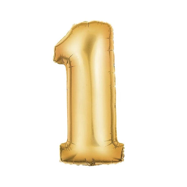 Giant Balloons Gold | 40" Balloons | Jumbo Balloons | Number Balloons | Birthday Balloon | Choose Your Number | Gold Foil Balloons