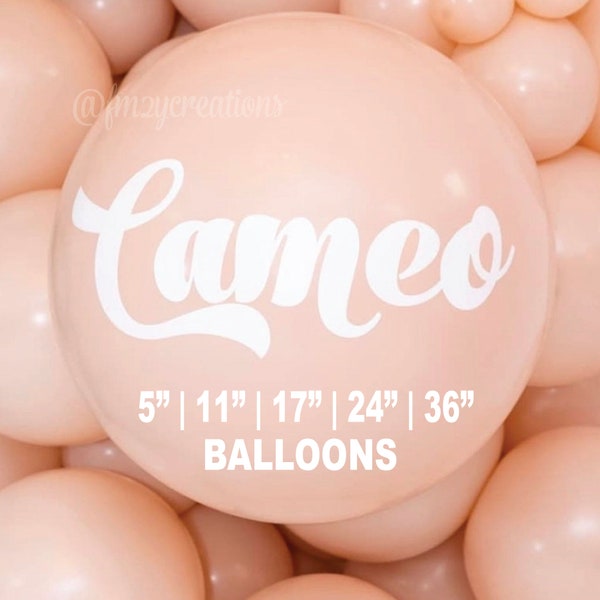 Cameo Blush Balloons | 11" Latex Cameo Balloons | Blush Bridal Shower Decor | Blush Baby Shower | Boho Blush Balloon | Tuftex Pastel Blush