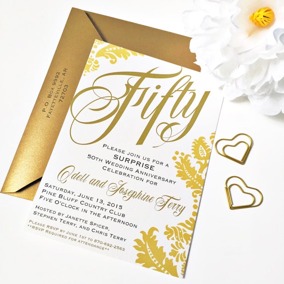 Items similar to 50th Anniversary Invitation | 50th Wedding Anniversary