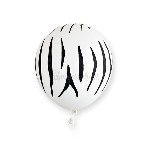 WHITE Tiger Balloon Tiger Print Balloon Animal Print Etsy