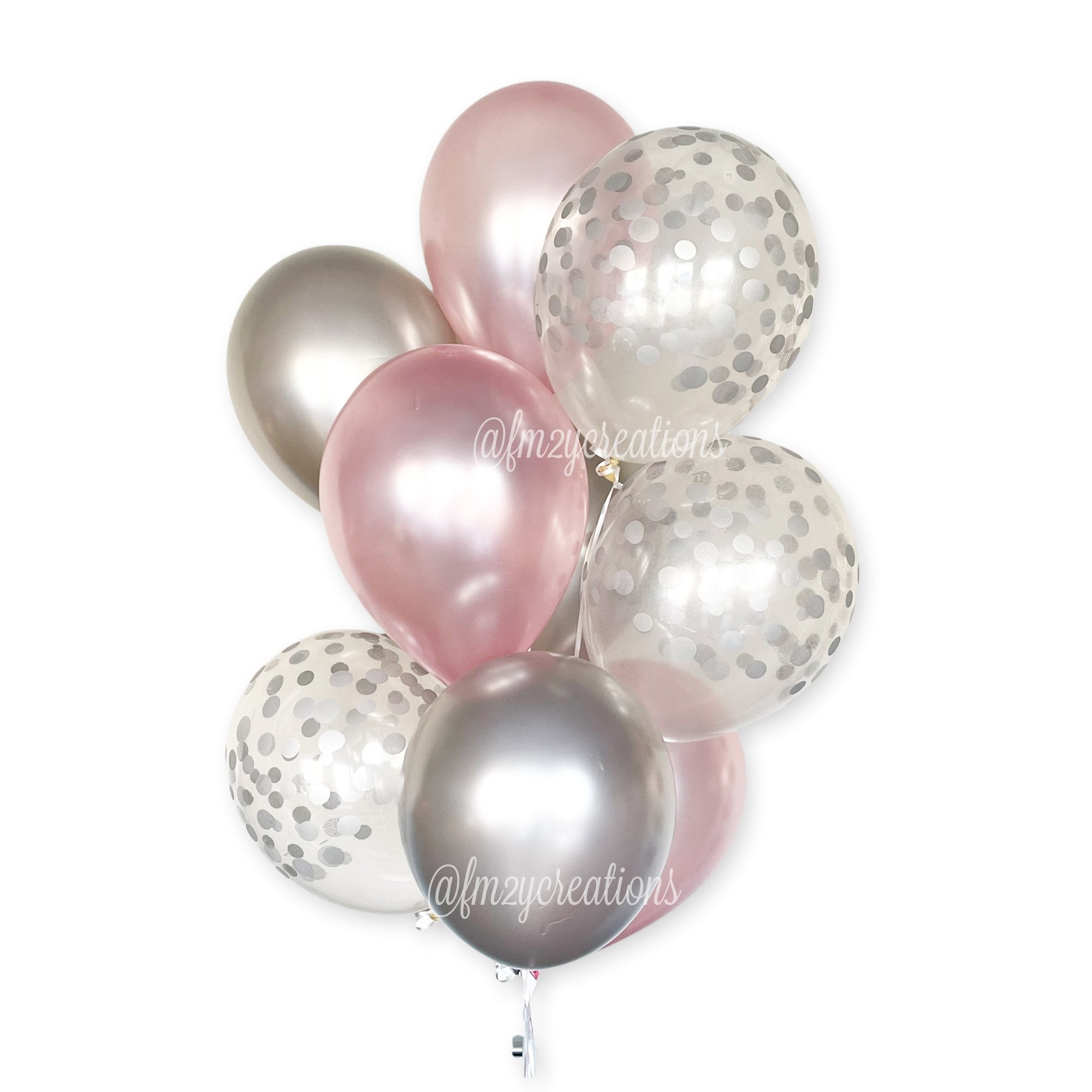 Pink and SILVER Balloons | Pink and Silver Bridal Shower  display picture 1