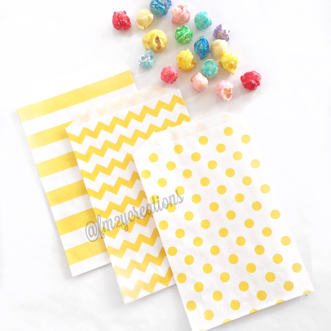 YELLOW Treat Bags Party Favor Bag YELLOW Favor Bags Etsy
