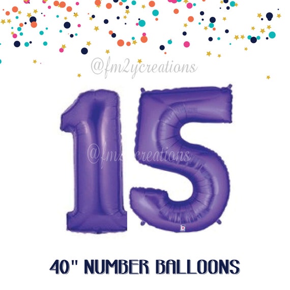 Mis Quince Party BALLOON | Quinceanera Party Balloons | Giant Number Balloons | 15th Birthday Party | Quinceanera Decor | Birthday Balloons Il_570xn