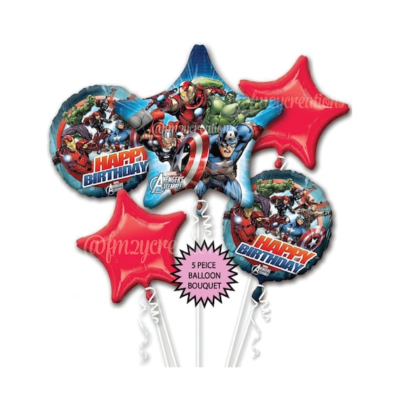 Avengers PARTY Balloons | SUPERHERO Balloons | Marvel Avengers Birthday Party Decor | Captain America Birthday Party | Birthday Balloons Il_570xn