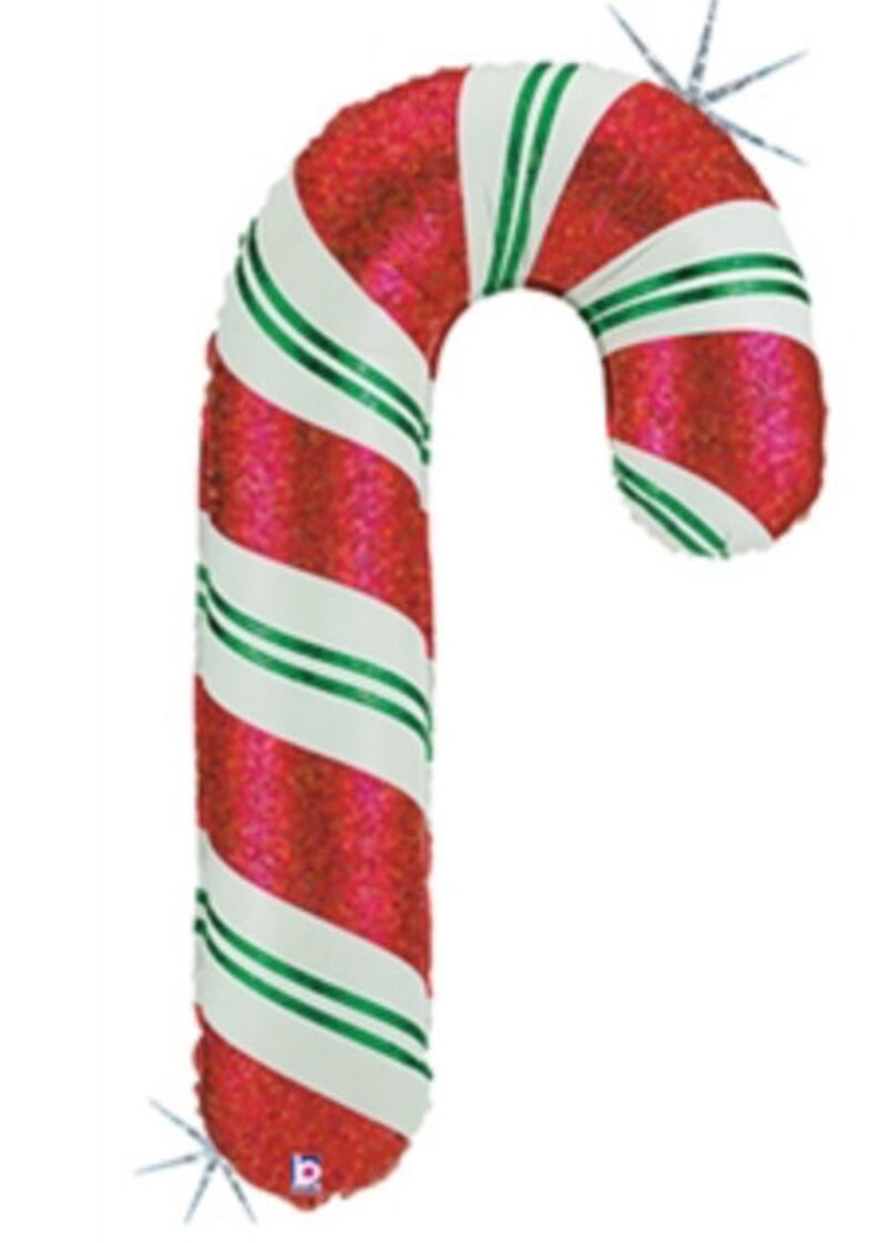 Candy Cane Balloon Red Candy Cane Peppermint Balloon Christmas Balloon Large Candy Cane Balloon Christmas Decor Candy Balloons image 2