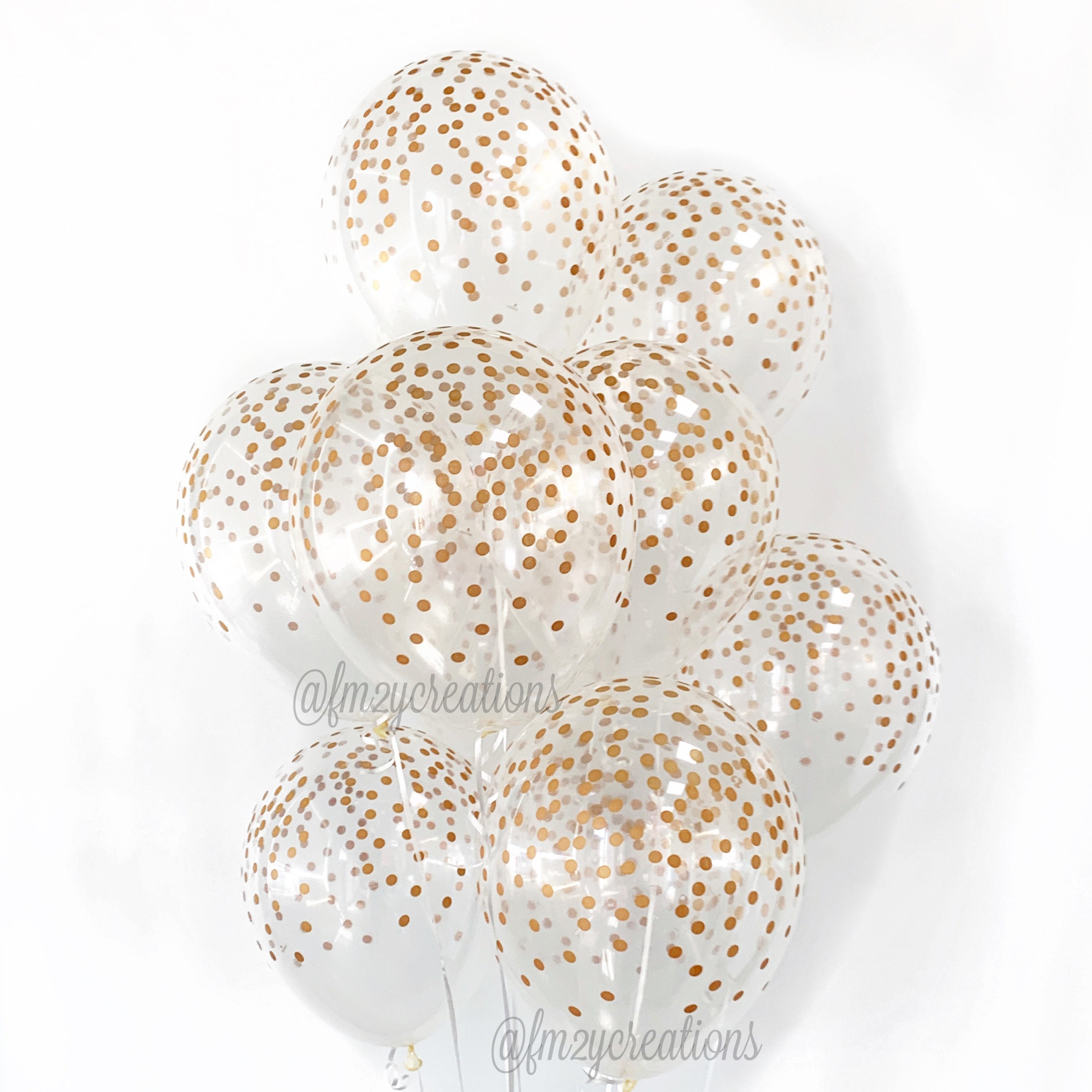 Gold CONFETTI Balloons Birthday Balloons Confetti Balloons Etsy