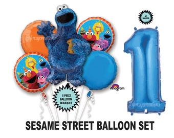 Sesame Street Birthday Party | Sesame Street Cookie Monster Birthday Balloons Elmo PARTY Decor | 1st Birthday Party | Elmo Birthday