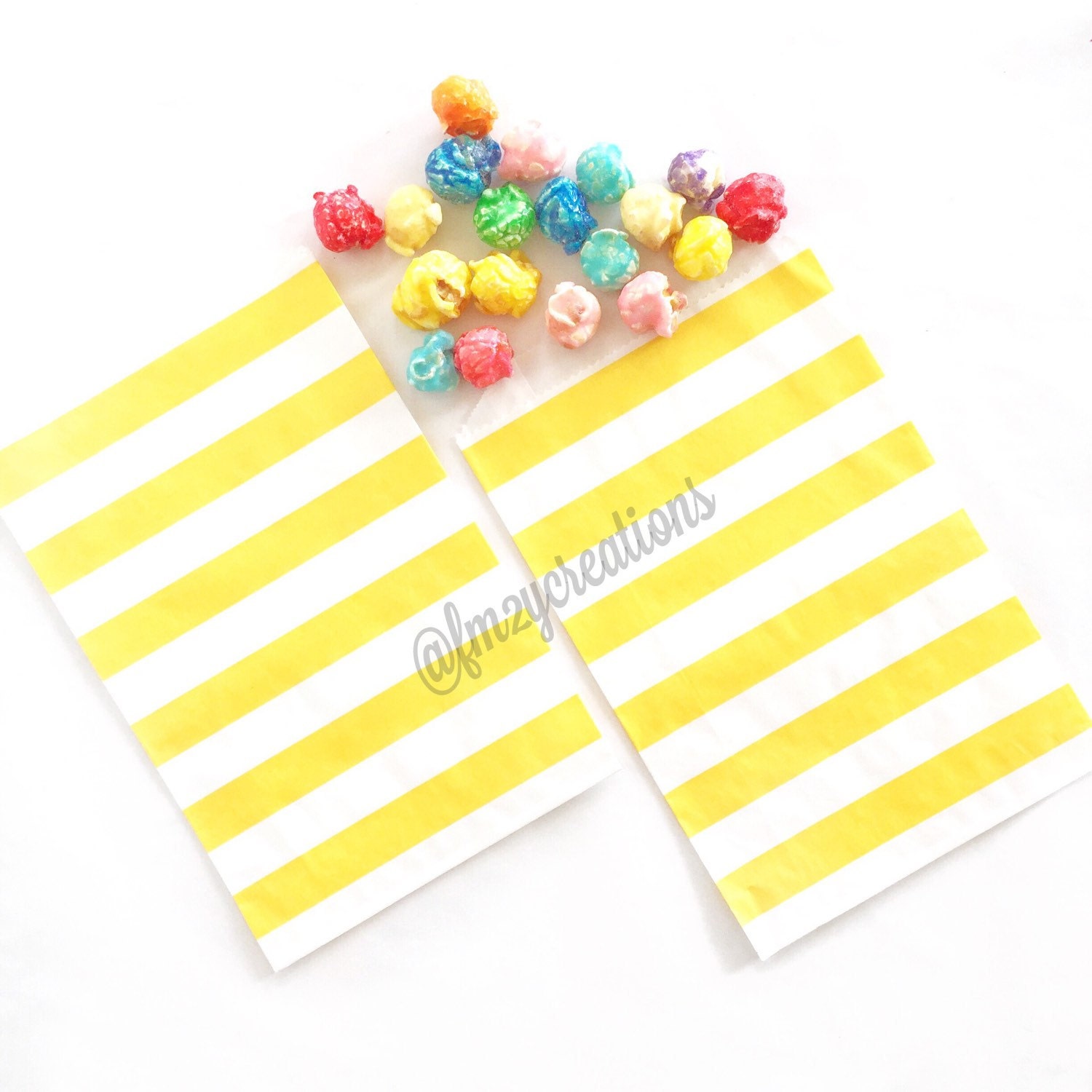 Favor Bags Yellow Favor Bags Yellow Treat Bags Party Etsy