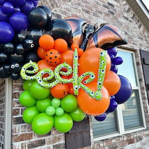 HALLOWEEN Balloon Eeek | Eeek Balloon | Script Halloween Balloons | Monster Halloween Party Decor | Halloween Balloon Letter Balloons