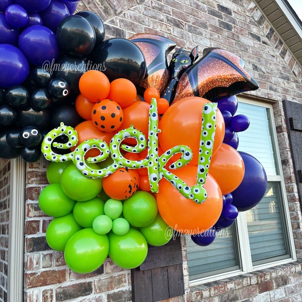 HALLOWEEN Balloon Eeek | Eeek Balloon | Script Halloween Balloons | Monster Halloween Party Decor | Halloween Balloon Letter Balloons