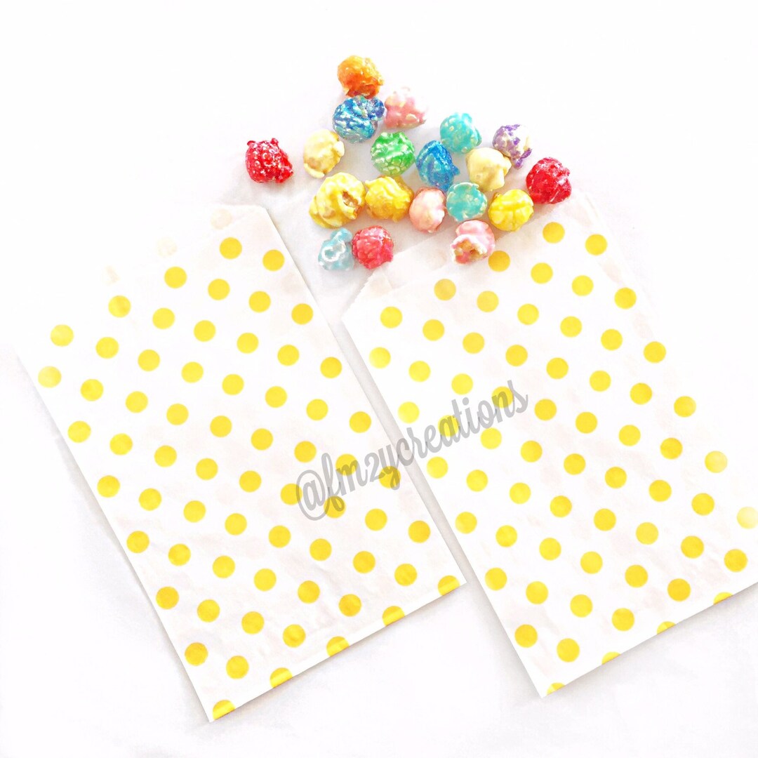 YELLOW Treat Bags Party Favor Bag YELLOW Favor Bags Etsy