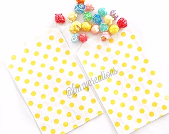 YELLOW Treat Bags | Party Favor Bag | YELLOW Favor Bags | Candy Bags | Yellow Birthday Party | Yellow Baby Shower | Yellow Wedding