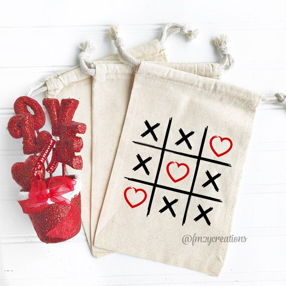 VALENTINES DAY Bag | Valentines Day Gift Bag | Valentine's Day | Canvas Bag | Classroom Valentines | Kids Valentines Day Gift VD15 Il_570xn