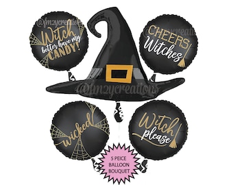 Witch Balloons | Halloween Balloons | Halloween Party Decor | WITCH Better Have My Candy | Halloween  Balloon Bouquet | Halloween Birthday