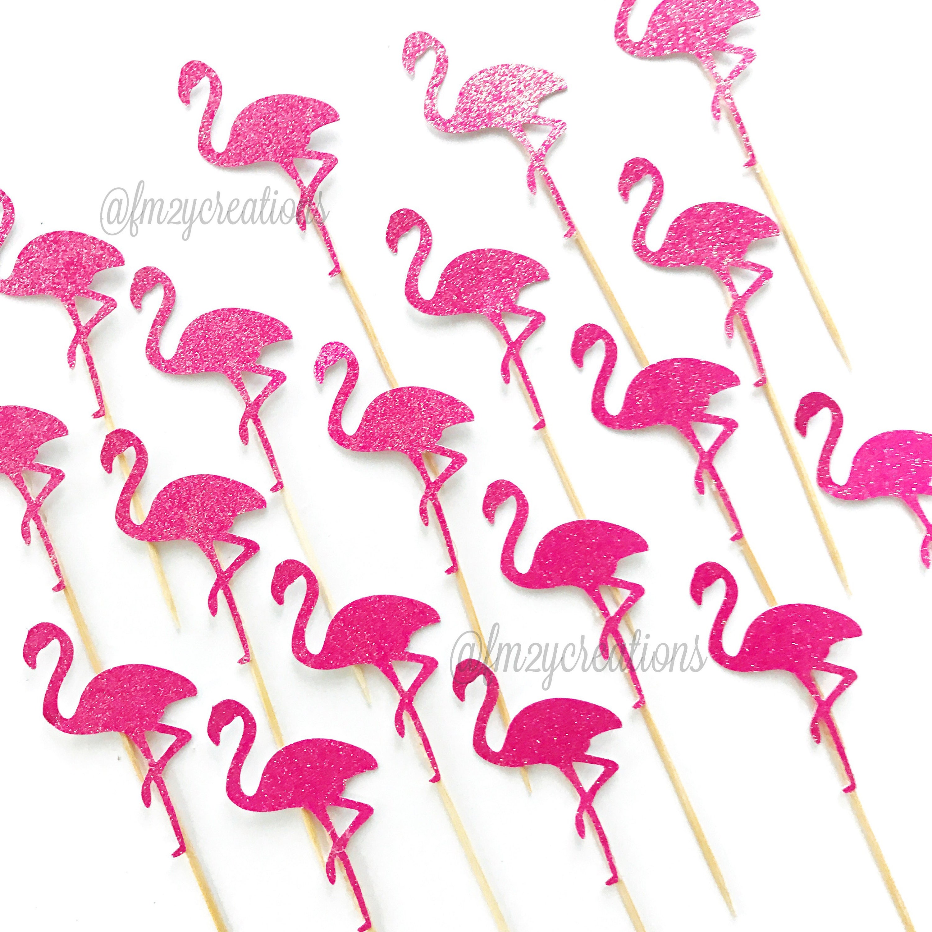 Flamingo Cupcake Toppers Flamingo Toppers Flamingo Party | Etsy
