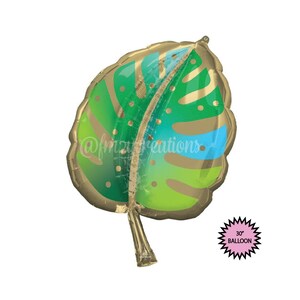 LEAF Balloon | Palm Leaf Balloon Frond | TROPICAL Party | Jungle Party | Safari Party Balloon | Palm Leaf Decor | Luau Party Wild One Party