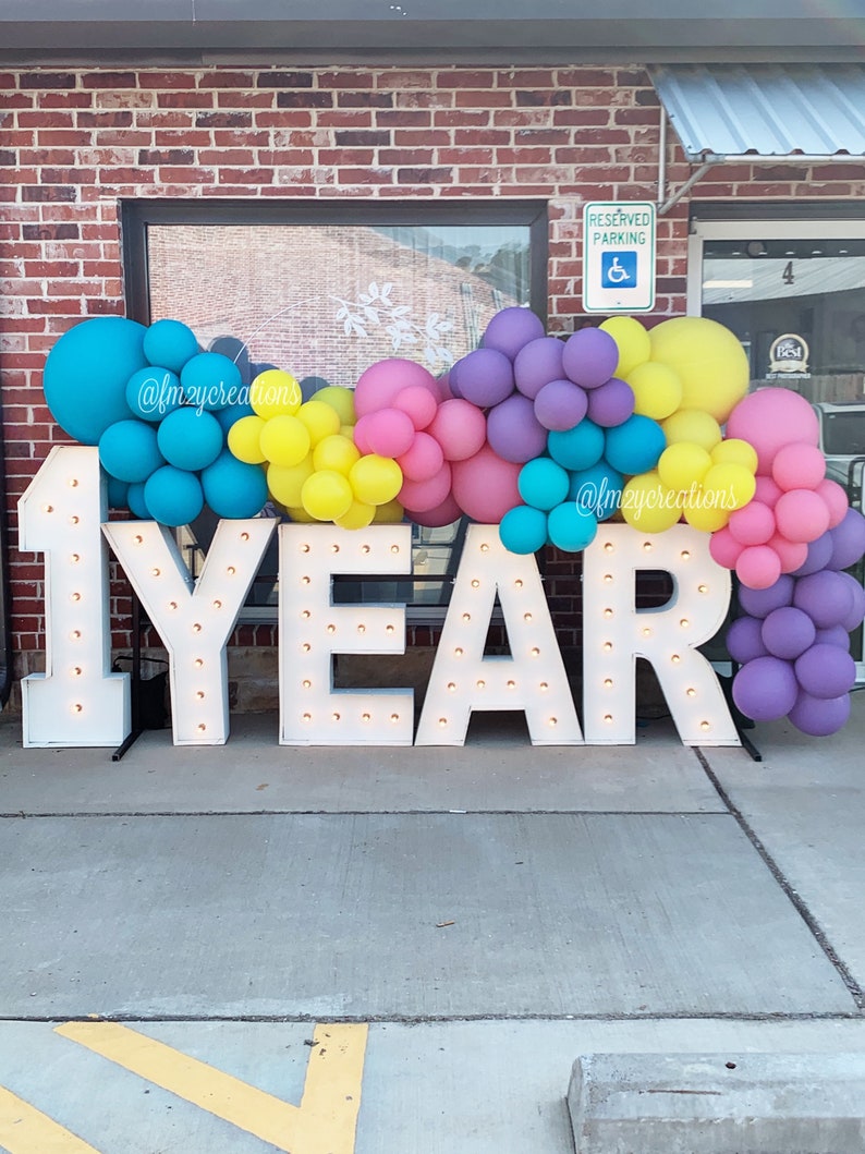 RAINBOW Balloon Garland DIY BRIGHT Balloon Garland Arch Kit Pink Yellow Purple Birthday Balloons Girl 1st Birthday Rainbow Baby Shower image 1