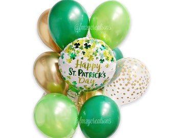 St Patricks Day Balloons | ST PATRICKS Day Party Decor | Shamrock Balloons Green Balloons St Pattys Day Party | St Patricks Day Decorations