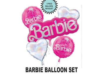 BARBIE Vrijgezellenfeest | Barbie-verjaardagsfeestje | Barbie-feestballonnen BARBIE-ballonboeket | Barbie-film | Roze Barbie-verjaardag