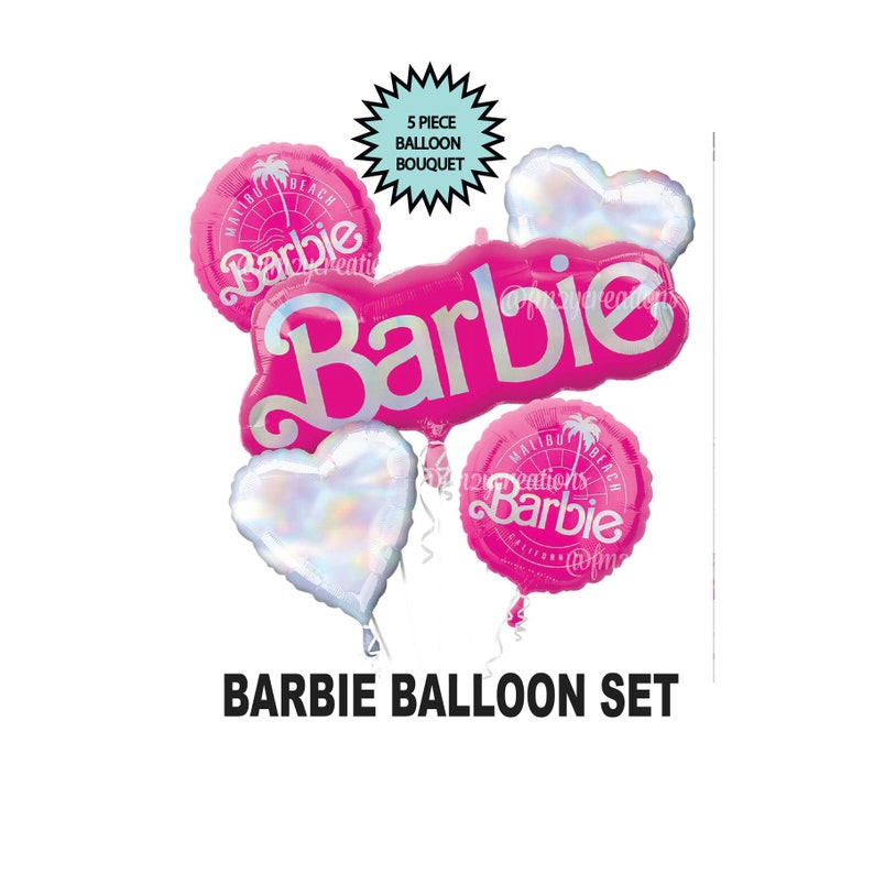 BARBIE Balloons Barbie Birthday Balloon PARTY Decor Barbie Party Balloons Barbie Balloon Bouquet Pink Barbie Bachelorette Decor Barbie Bouquet