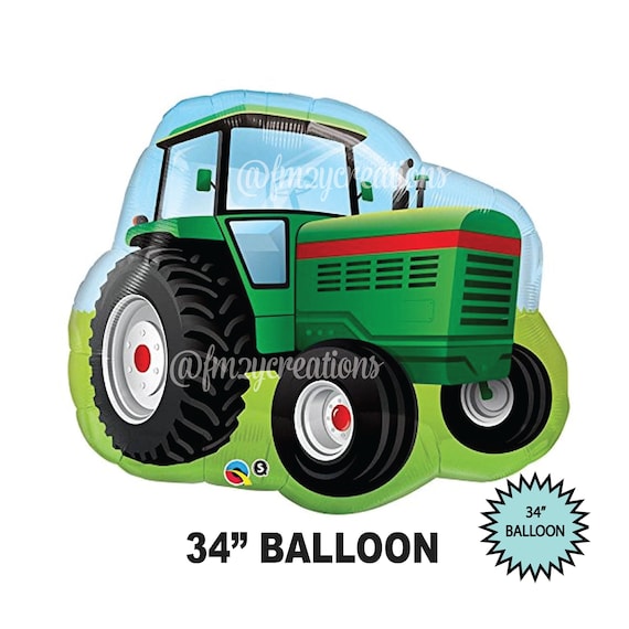 Decoration Anniversaire Garcon Tracteur 2 Ans,Tracteur Ballon