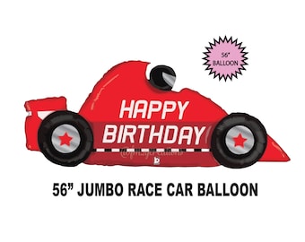 PALLONCINO Auto da corsa / Palloncini per feste auto da corsa / Palloncini compleanno auto da corsa / Decorazioni per feste auto da corsa Festa di compleanno due veloci / Bandiera a scacchi