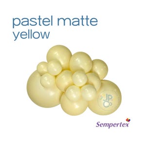 Pastel Matte Yellow Sempertex Balloons, Light Yellow Balloons, Sempetex Lemonade Yellow Balloons Bridal Shower, Yellow Baby Wedding Shower