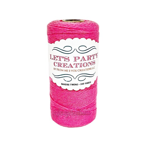 Pink Bakers Twine SOLID PINK Divine Twine PINK and White Bakers