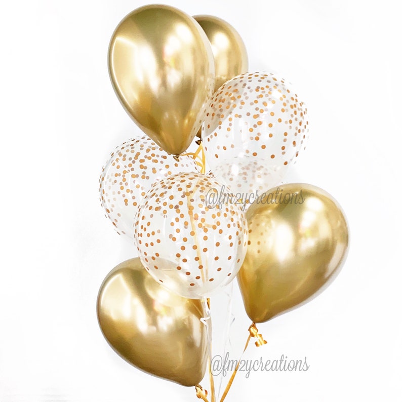 CHROOMBALLONNEN Rose goud EN gouden ballonnen Goud chroom ballon Confetti ballonnen Rose goud chroom ballonnen 11 inch latex rosé goud afbeelding 4