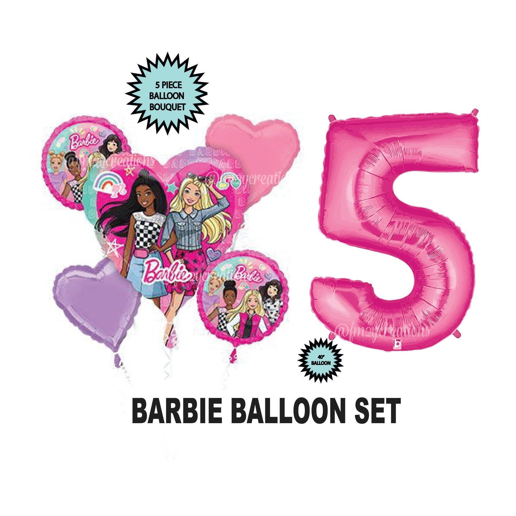 Barbie balloon 2024 bouquet