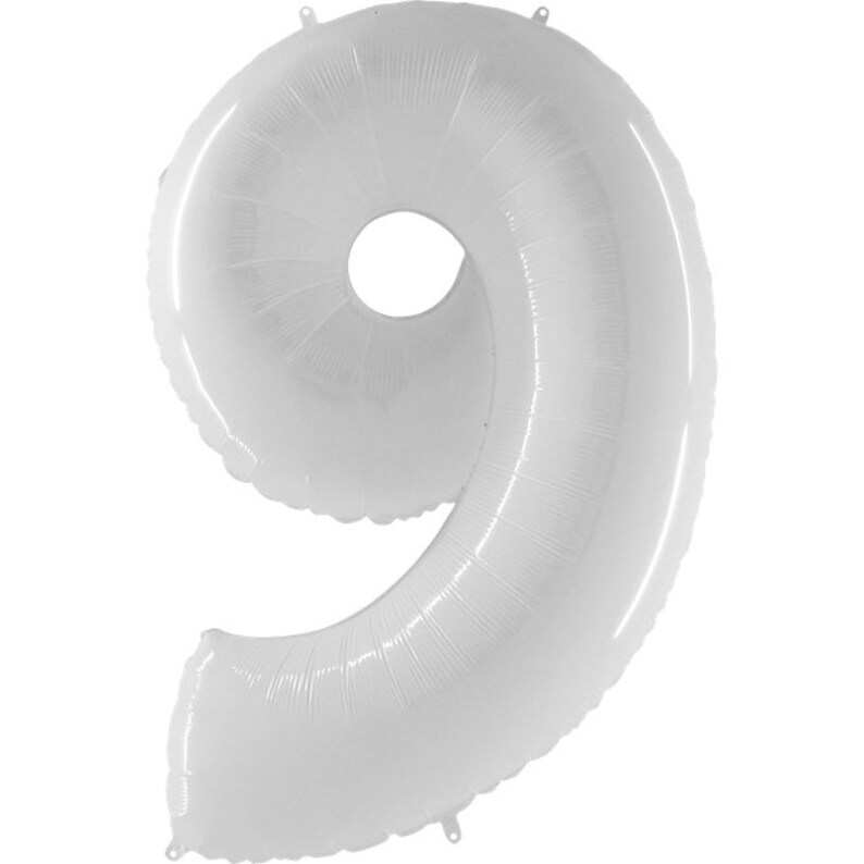 White NUMBER Balloon White Foil Number 1 Balloons White 40 Balloons Jumbo Birthday Balloon NUMBER ONE White Balloons First Birthday NUMBER 9